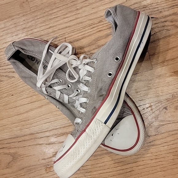 Men's Size 9 Gray Converse All Star Low Tops - Picture 4 of 7